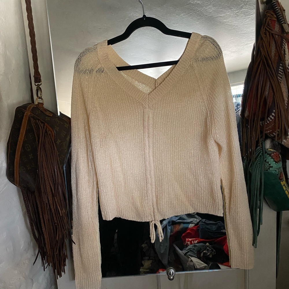 Cream sweater/top